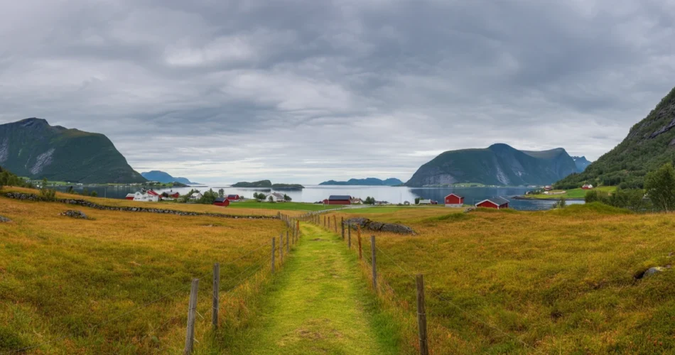 Sti gjennom åpent kulturlandskap, allemannsretten som tilgang til natur.