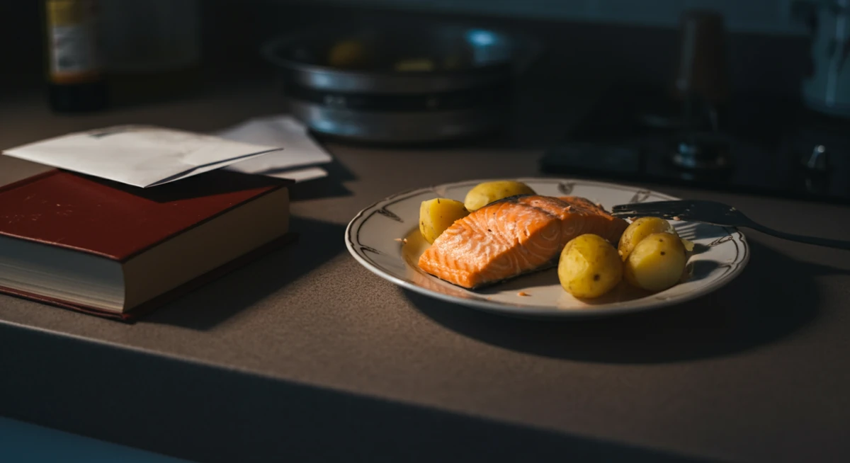 Halvspist middag og ulest post fredag kveld, anhedoni i en travel hverdag.