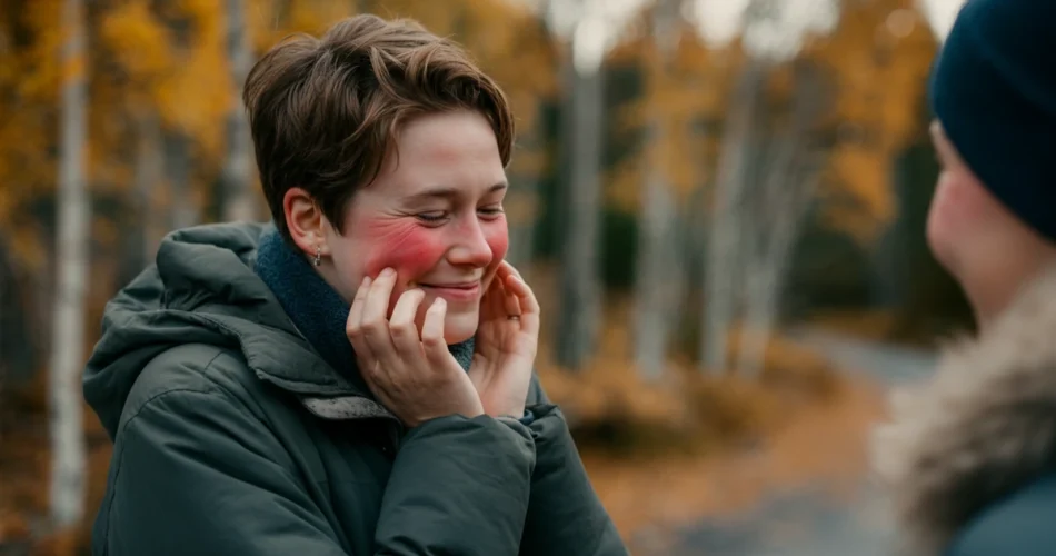 Rødming ved komplimenter er en synlig sosial reaksjon